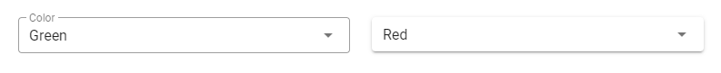 Dense dropdown lists.