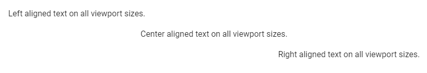 Setting text alignment.