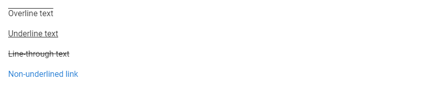 Setting text decoration.