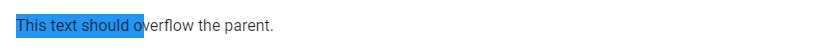 Preventing text wrapping.