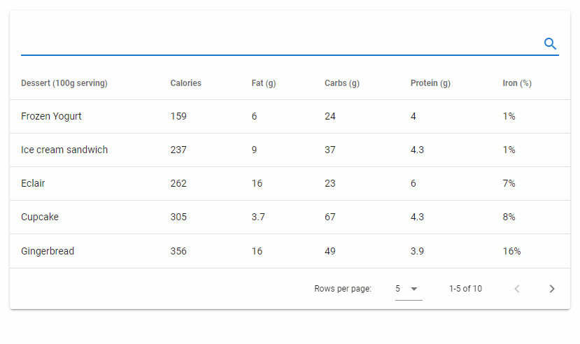 Using the filterable prop of the Vuetify data table component.