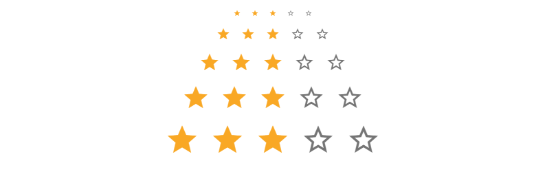 Setting the size of the Vuetify rating component.