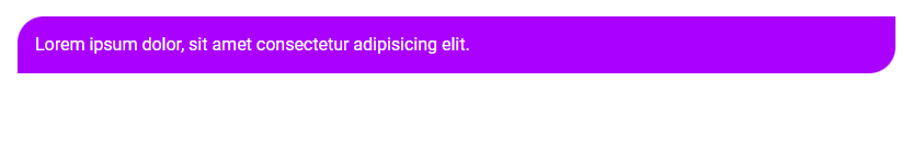 Using the shaped prop of the Vuetify banner component.