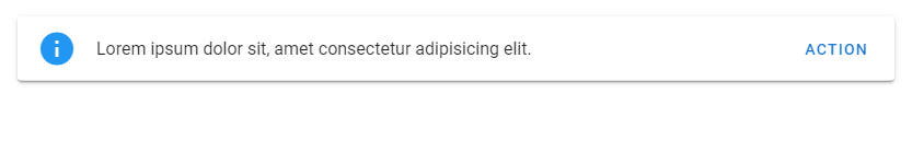 Using the action slot of the Vuetify banner component.