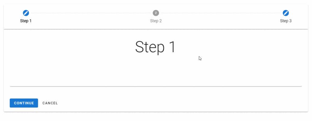 Creating a stepper with editable steps.