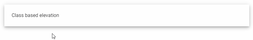 Class based elevation in Vuetify.
