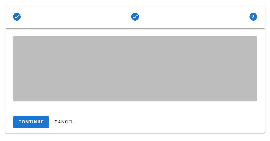 The step names of the stepper are not shown on smaller screens.