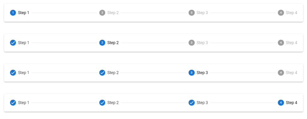 Creating a linear stepper with Vuetify.