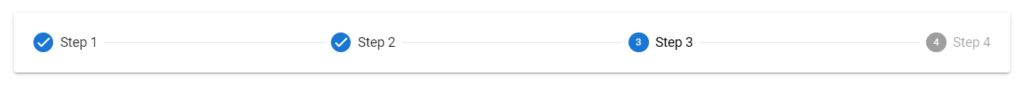 Creating a horizontal stepper with Vuetify.