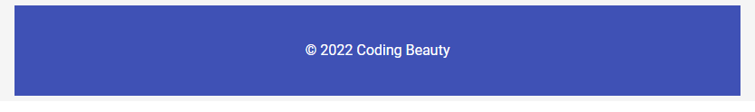 Creating a footer with the Vuetify footer component.