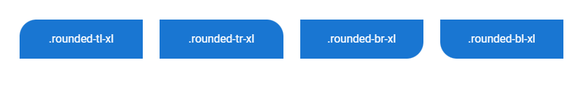 Rounding by corner with Vuetify border radius helpers.