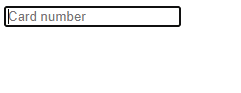 Spacing out the entered card number