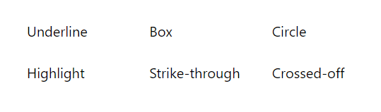 Som Rough Notation annotation styles.