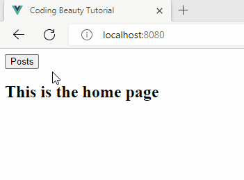 Clicking the link button to navigate to another page.