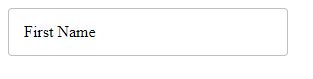 The input and label have been styled.