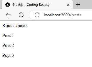 Displaying the current route in Next.js